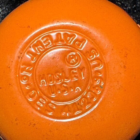 Vintage Hosley Set Of 2 Orange Metal Jack-O-Lantern Candle Halloween - Picture 5 of 5